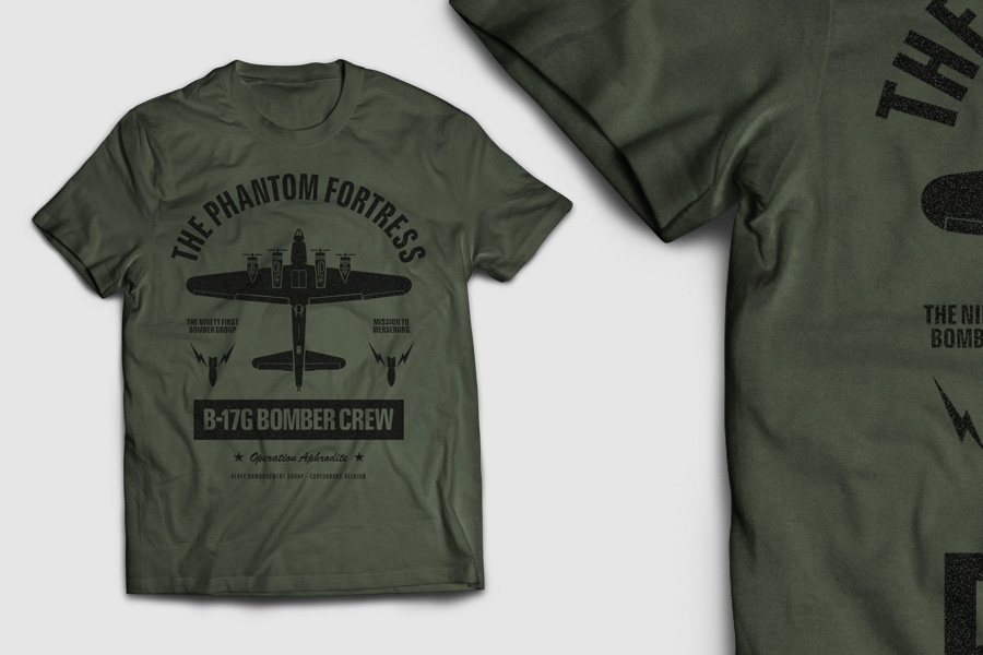 T-shirt concept and artwork for
B17G Bomber - Operation Aphrodite