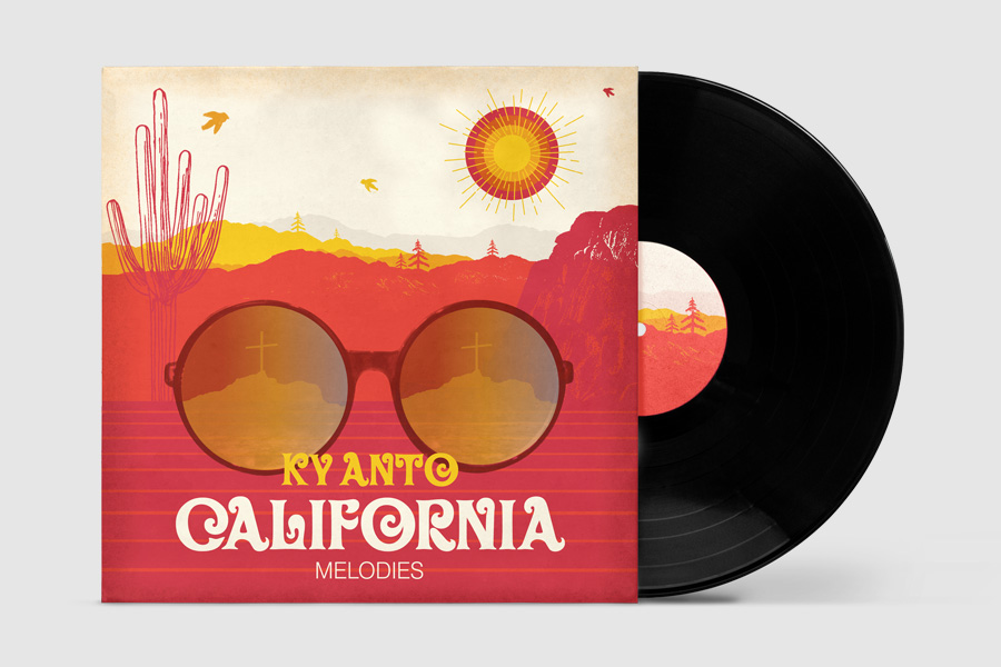 Design and artwork of cover for
California Melodies album