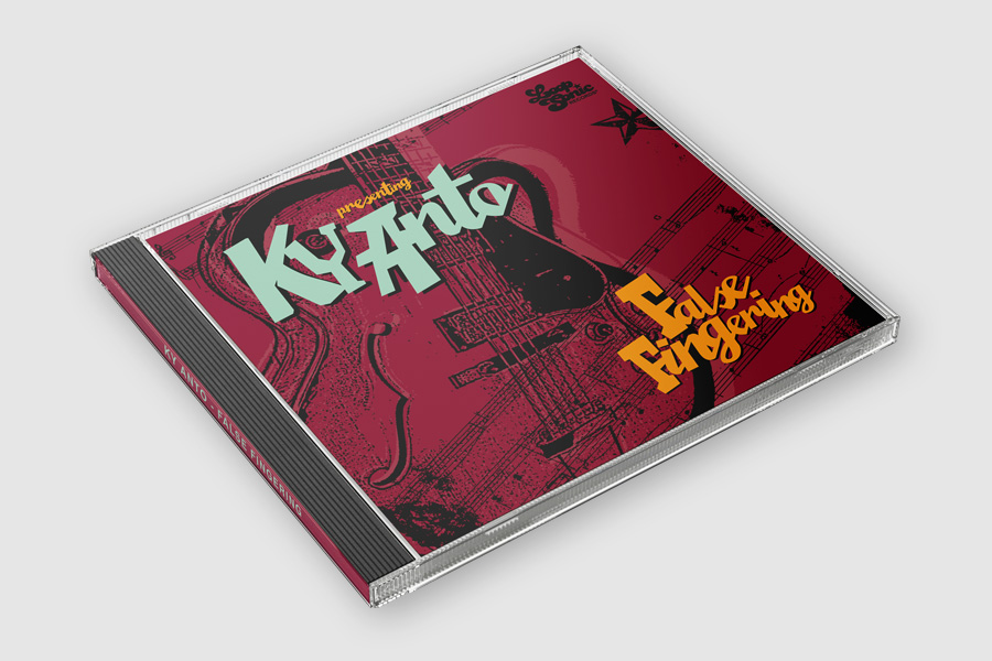 Design and artwork of CD cover for
False Fingering album