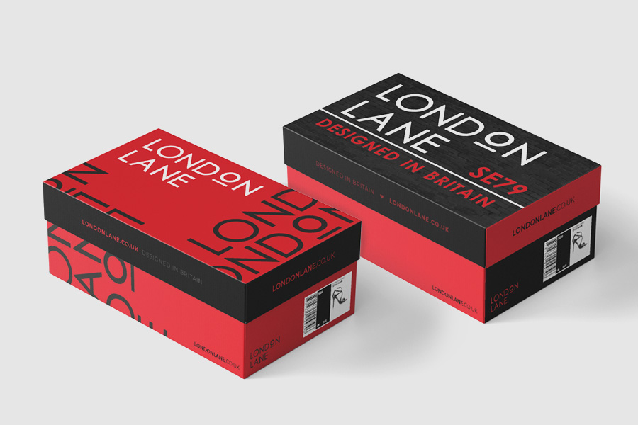 Concept, design and artwork for 
women's footwear packaging