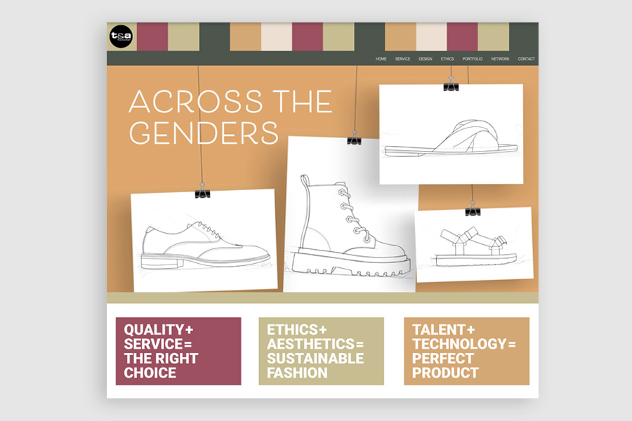 Website design and build for T&A Footwear